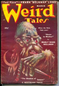 Weird Tales 3/1950-Lee Brown Coye-Day Keene-Manly wade Wellman-FN- 