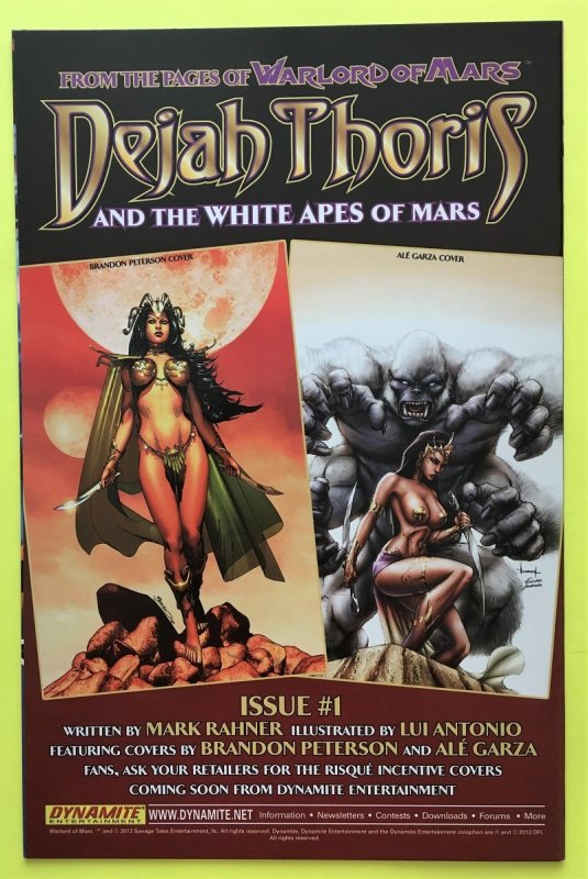 WITCHBLADE RED SONJA 1 ALE GARZA COVER DYNAMITE 2012