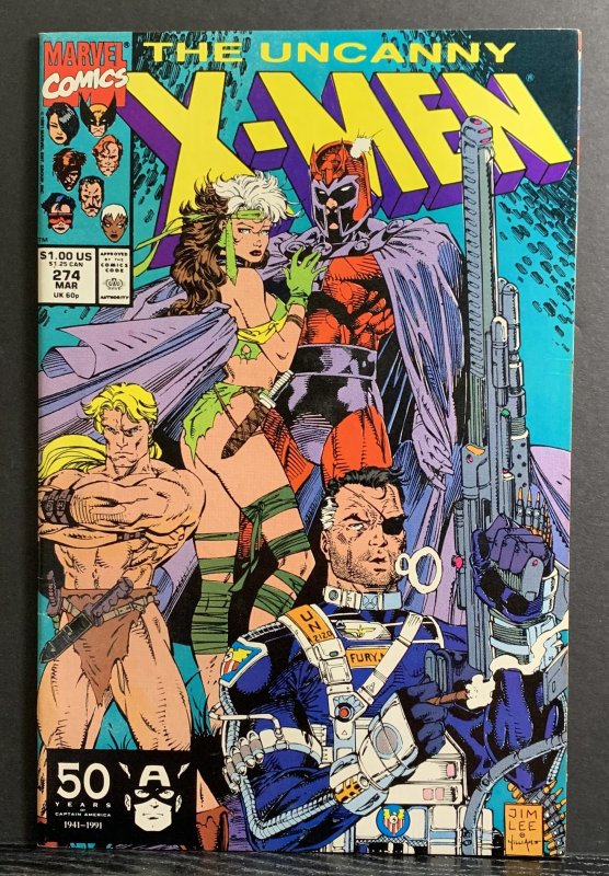 The Uncanny X-Men #274 (1991) Jim Lee Psylocke / Magneto / Nick Fury Cover