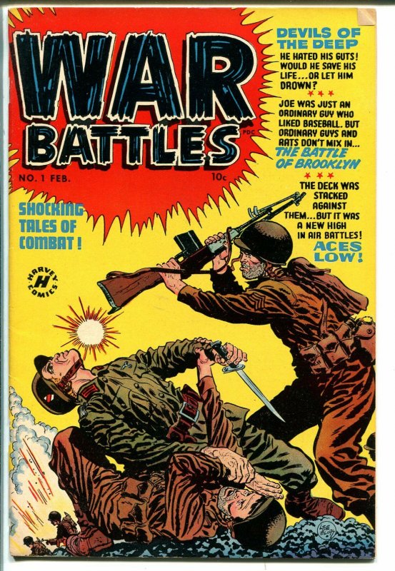 War Battles #1 1952-Harvey-1st issue-Harvey file copy-GOOD/VG