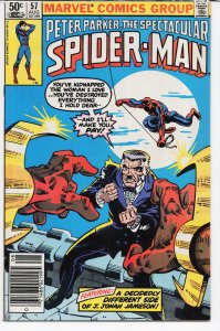 The Spectacular Spider-Man #57 Newsstand Edition (1981) Spider-Man