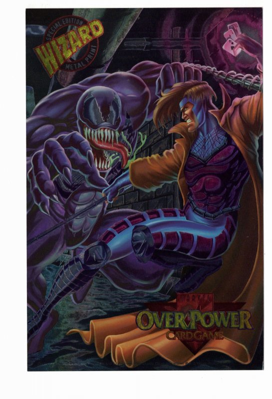 Marvel Overpower Card Game Promo Special Edition Wizard Metal Print Venom Gambit