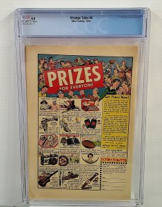 STRANGE TALES #4 CGC 4.0 10 CENT PRE HERO HORROR