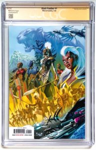 BlLACK PANTHER #1 ALEX ROSS COVER SIGNED CGC 9.8 SS MARVEL .