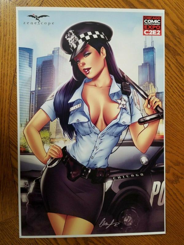 11 x 17 ART PRINT Wonderland #45 Cover D Chicago Zenescope Chatzoudis