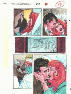 Spectacular Spider-Man #229 p.14 Color Guide Art - Peter & MJ by John Kalisz