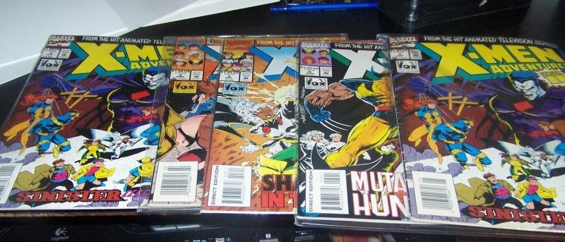 X-Men Adventures comic lot issues # 1 1 2 3 5 sinister+gambit animated 