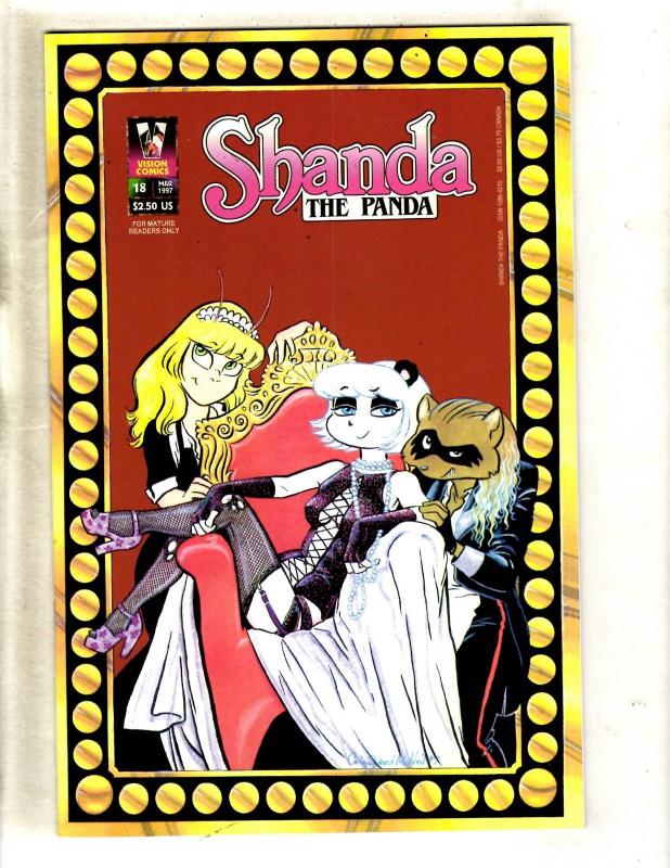 Lot Of 9 Comic Books Shanda Panda # 18 2 4 + Sexhibition # 1 2 3 5 7 8 JF1
