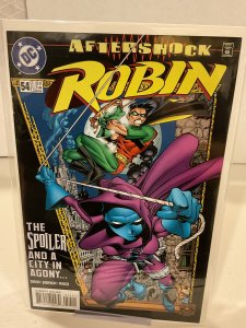 Robin #54  1998  9.0 (our highest grade)  Tim Drake!  Aftershock!