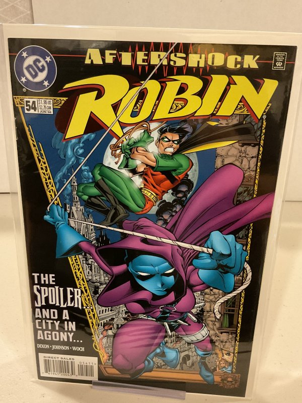 Robin #54  1998  9.0 (our highest grade)  Tim Drake!  Aftershock!