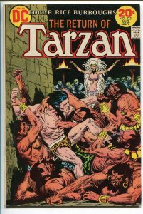 RETURN OF TARZAN #222 1973-DC-EDGAR RICE BURROUGHS-JOE KUBERT JUNGLE ART-vf+