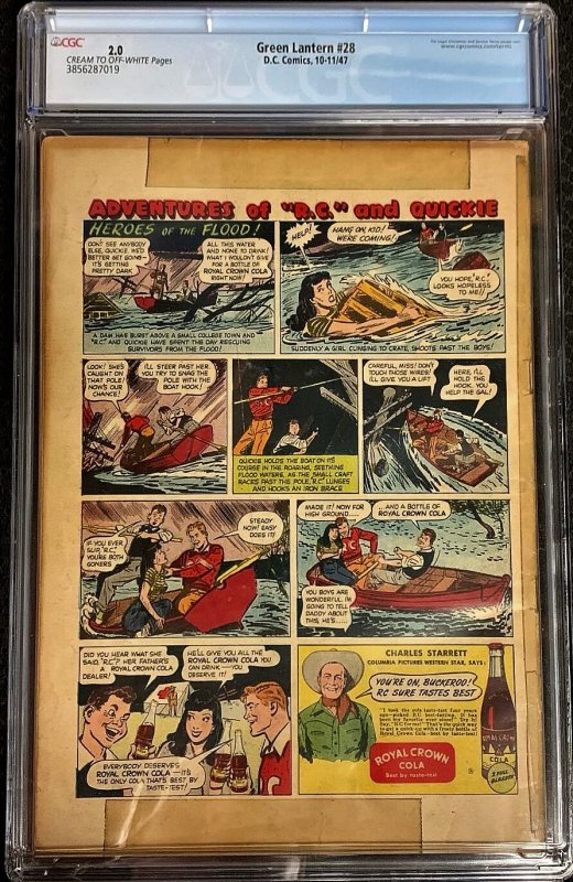 Green Lantern #28 (1947) CGC 2.0