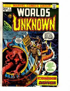 World's Unknown # 1 FN Marvel Comic Book Horror Fear Mystery Suspense J250