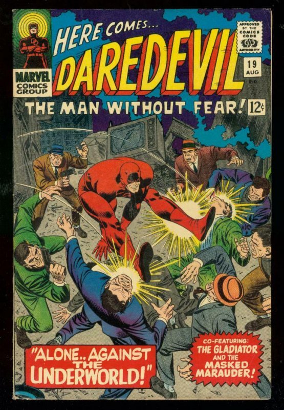 DAREDEVIL #19 1966-MARVEL COMICS- GLADIATOR- FN