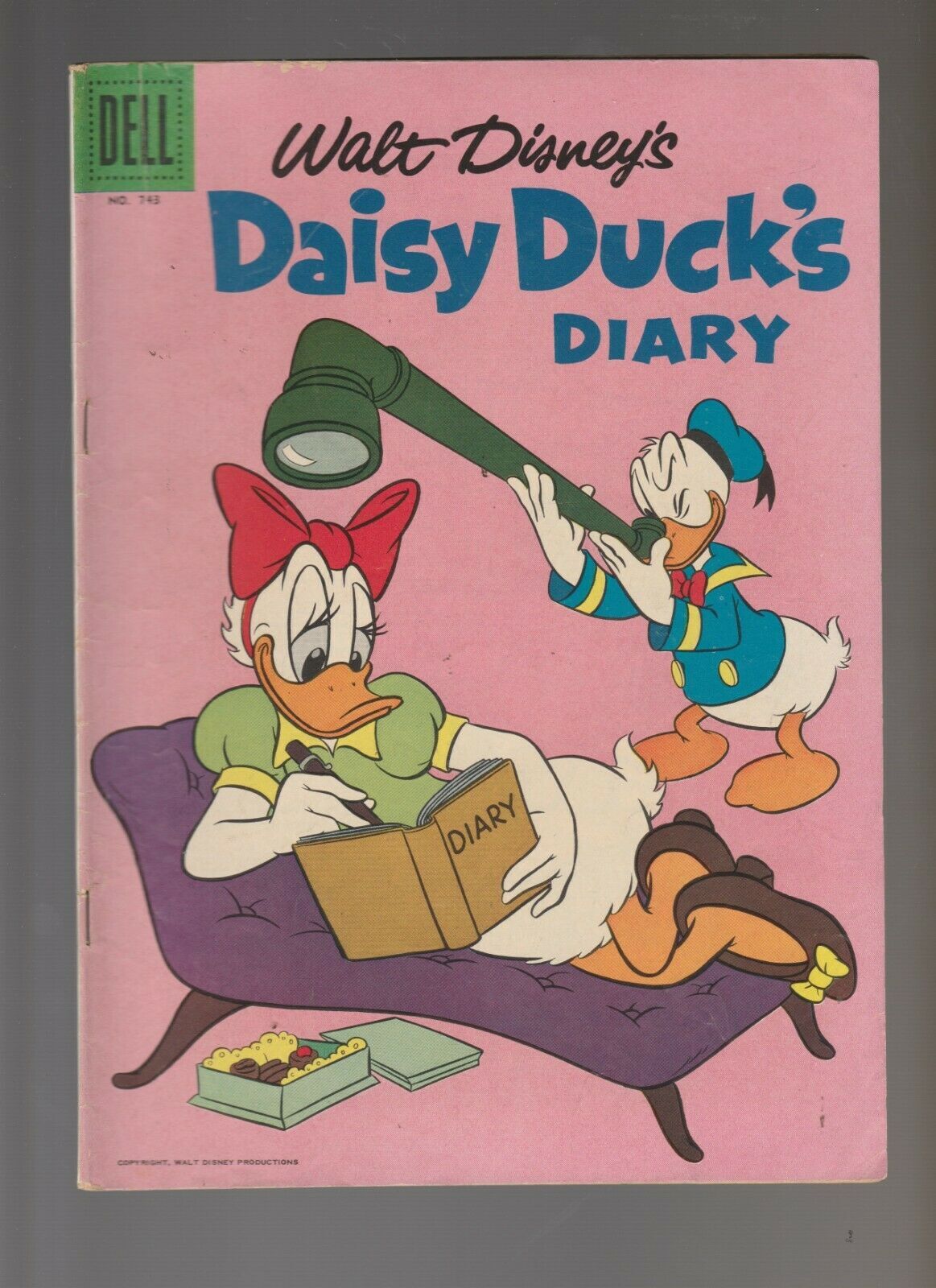 1956 Walt Disneys Daisy Ducks Diary 743 Vg 40 Dell Comics Donald Duck Comic Books 