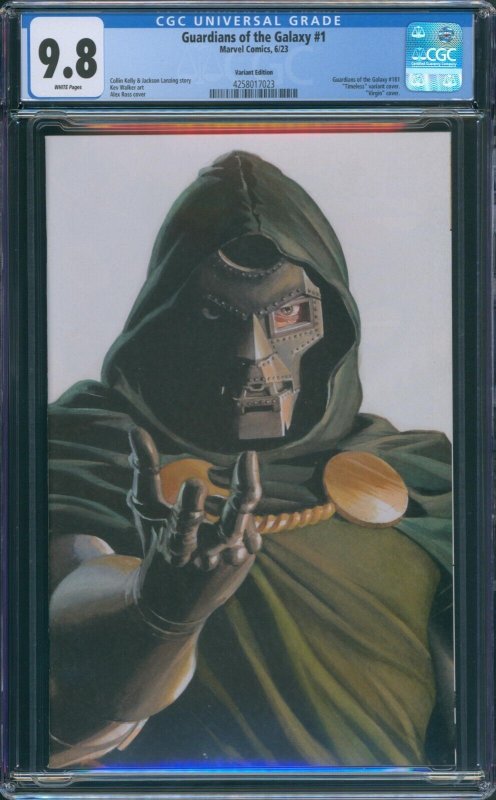 Guardians of the Galaxy #1 CGC 9.8 Alex Ross Timeless Doctor Doom Marvel 2023