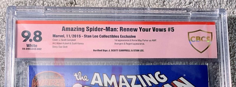 Amazing Spider-Man Renew Your Vows #5 -  Sign. Scott Campbel & Stan Lee 9.8