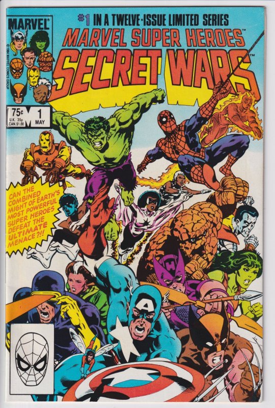Marvel Super Heroes Secret Wars #1 (May 1984) FN 6.0 white! Blue/white Galactus!