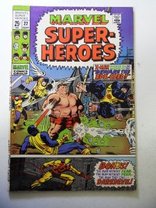 Marvel Super-Heroes #22 (1969) VG/FN Condition moisture stain bc