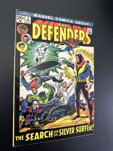Defenders #2 FN- Silver Surfer Joins The Defenders (Marvel 1972)