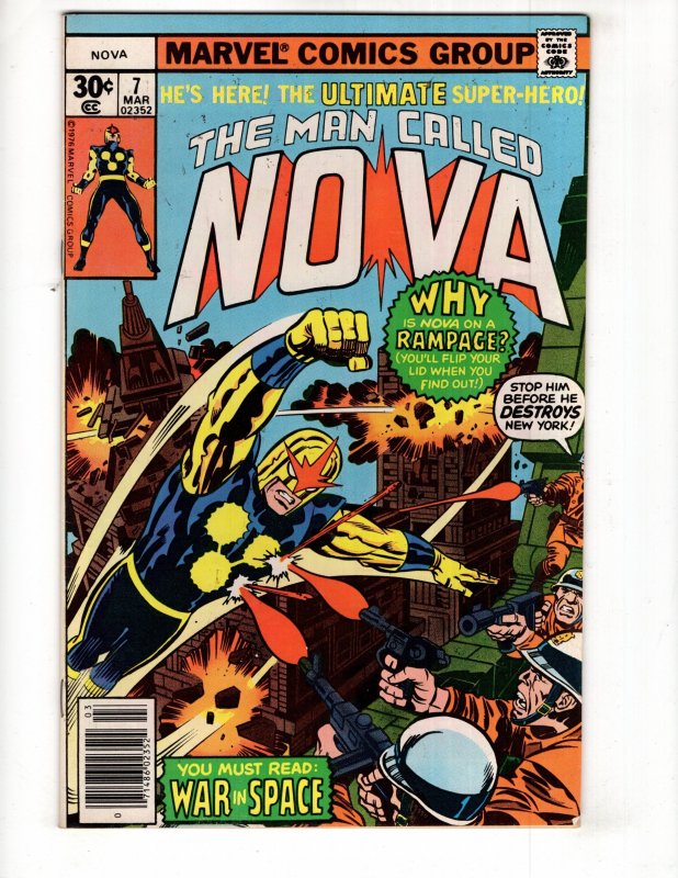 Nova #7 (1977) WAR IN SPACE Bronze MARVEL / ID#337