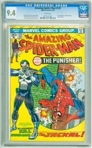 Amazing Spider-Man #129 (1974) CGC 9.4! White Pages! 1st App of the Punisher!