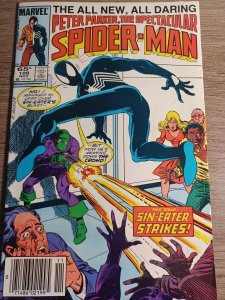 Spectacular Spider-Man #108 VF Sin-Eater Newsstand Marvel Comics c219