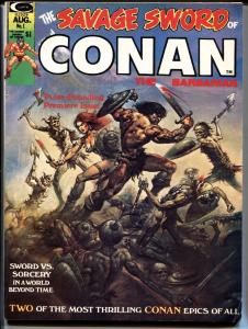 The Savage Sword of Conan #1 1974- Boris Vallejo cover- Sword & Socery FN