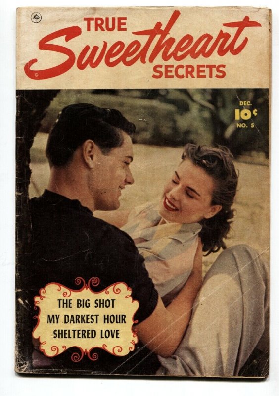 TRUE SWEETHEART SECRETS #5 VG- 1951-FAWCETT PHOTO COVER