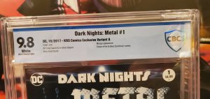 DARK NIGHTS METAL #1 CBCS 9.8 KRS COMICS JOCK COVER BLUE VARIANT EDITION BATMAN