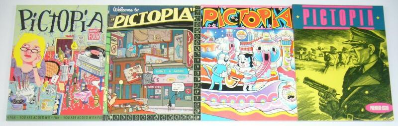 Pictopia #1-4 VF/NM complete series - fantagraphics - underground anthology set