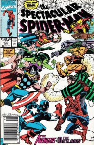 Spectacular Spider-Man, The #170 (Newsstand) FN ; Marvel | Avengers vs Outlaws