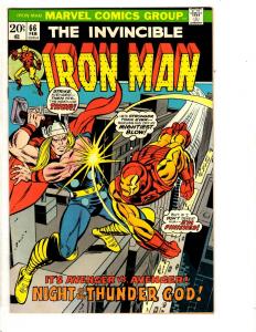 Iron Man # 66 VF/NM Marvel Comic Book Thor Avengers Hulk Captain America SS10