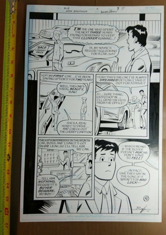 Original Art: ARCHIE LOVES BETTY #2, pg 9 Norm Breyfogle signed, Andrew Pepoy