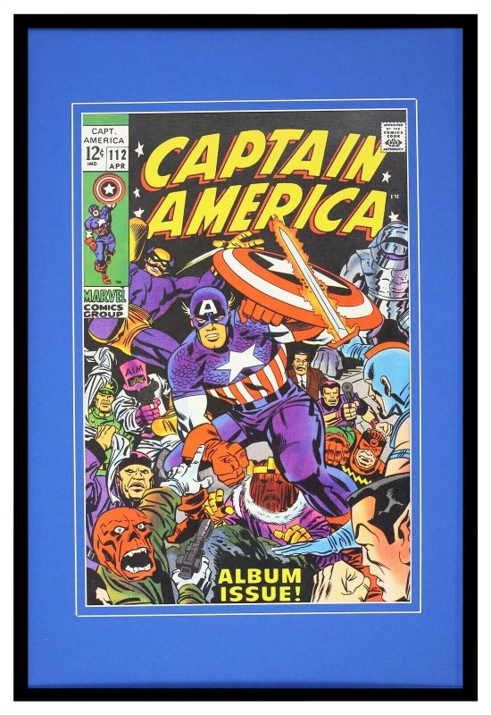 Captain America #112 Marvel Framed 12x18 Official Repro Cover Display 