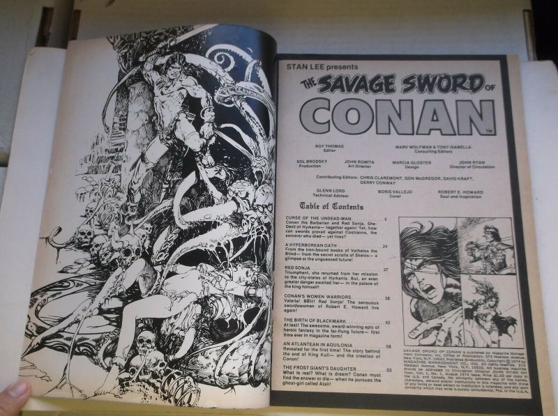 CURTIS/MARVEL: THE SAVAGE SWORD OF CONAN THE BARBARIAN #1, VALLEJO'S COVER, 1974 