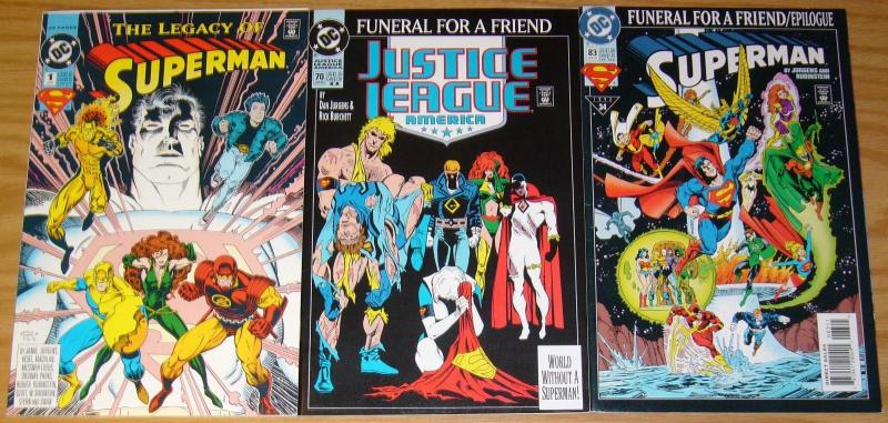 Superman: Funeral For A Friend #1-8 VF/NM complete story + epilogue + (2) more