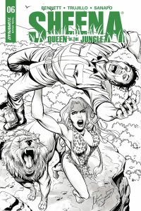 Sheena #6 (Cvr F 20 Copy Santucci B&w Incv) D. E. Comic Book