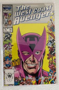 Avengers West Coast #14 Direct Marvel 8.0 VF Master Pandemonium (1986)