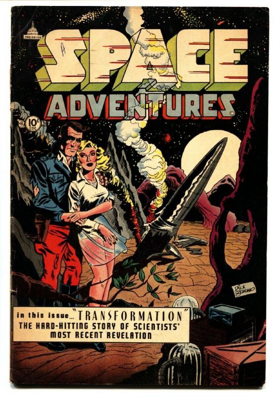 SPACE ADVENTURES #7-1953-Sex change-Transformation story-Wild issue--CHARLTON...