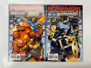 4 MARVEL comic book Invaders #0 1 Ultimate Fantastic Four X-Men Annual 78 KM10