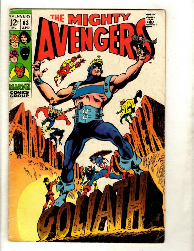 Avengers # 63 VG/FN Marvel Comic Book Hulk Thor Iron Man Captain America GK2