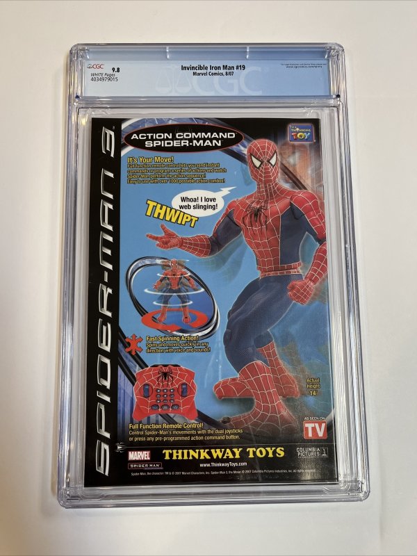 Invincible Iron Man (2007) # 19 (CGC 9.8 WP)  Hulk Bust Iron Man | Census=12