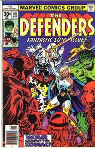 Defenders, The #50 (Aug-77) VF High-Grade Hulk, Valkyre, Nighthawk, Luke Cage...