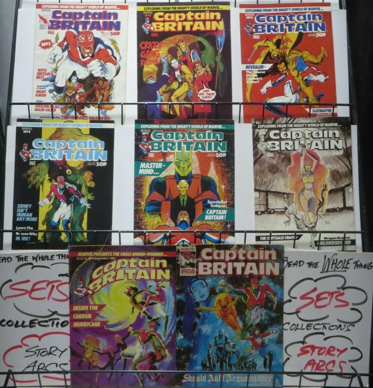 CAPTAIN BRITAIN COLLECTION (2nd series, 1984, Marvel UK)8 ISSUES! Alan Davis!