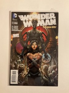 Wonder Woman 40 Near Mint Nm Signed Finch Dc Comics