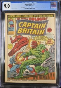 Captain Britain #18 1977 Marvel Comics CGC 9.0 UK series White Pages 017
