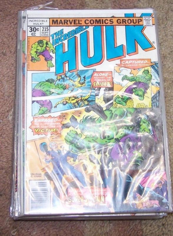 Incredible Hulk comic  # 215 1977, Marvel shield general ross bi beast 