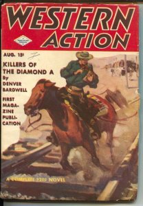 Western Action 8/1943-Double Action-KIllers of The Diamond A-violent pulp fic...