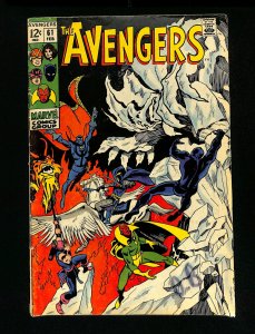 Avengers #61 John Buscema Cover Art! 1969 Black Panther!